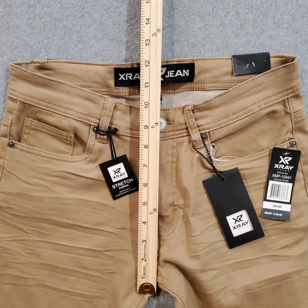 NWT XRay Jeans Men's Khaki Slim‎ Fit 5 Pockets Commuter Pants Size 30 - Picture 4 of 8
